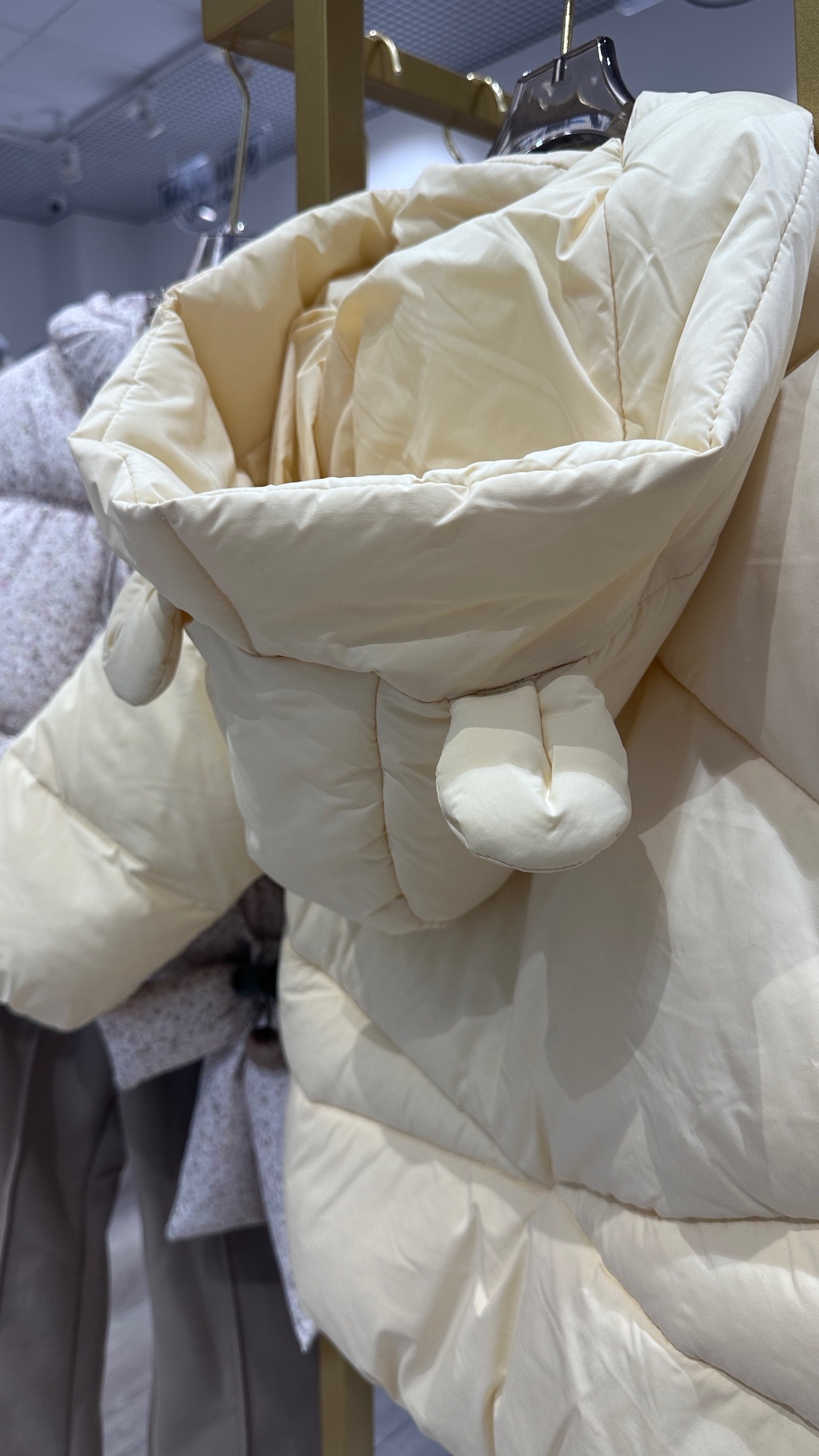 Куртка детская для девочки с ушками на рост от 90 до 120