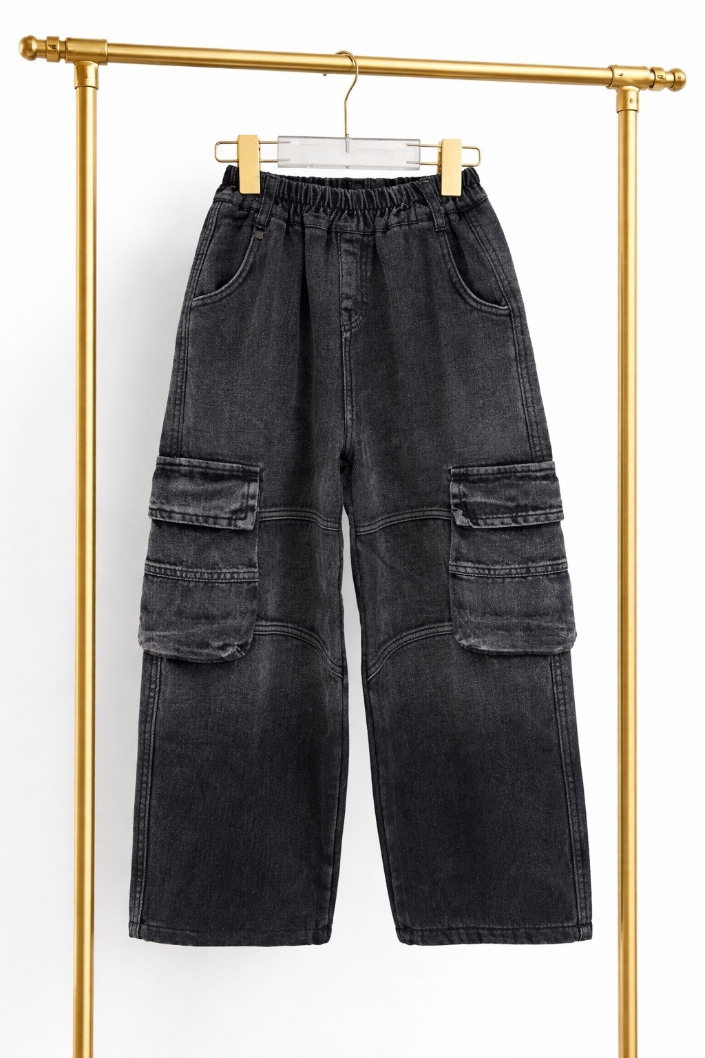 Джинсовые карго-брюки