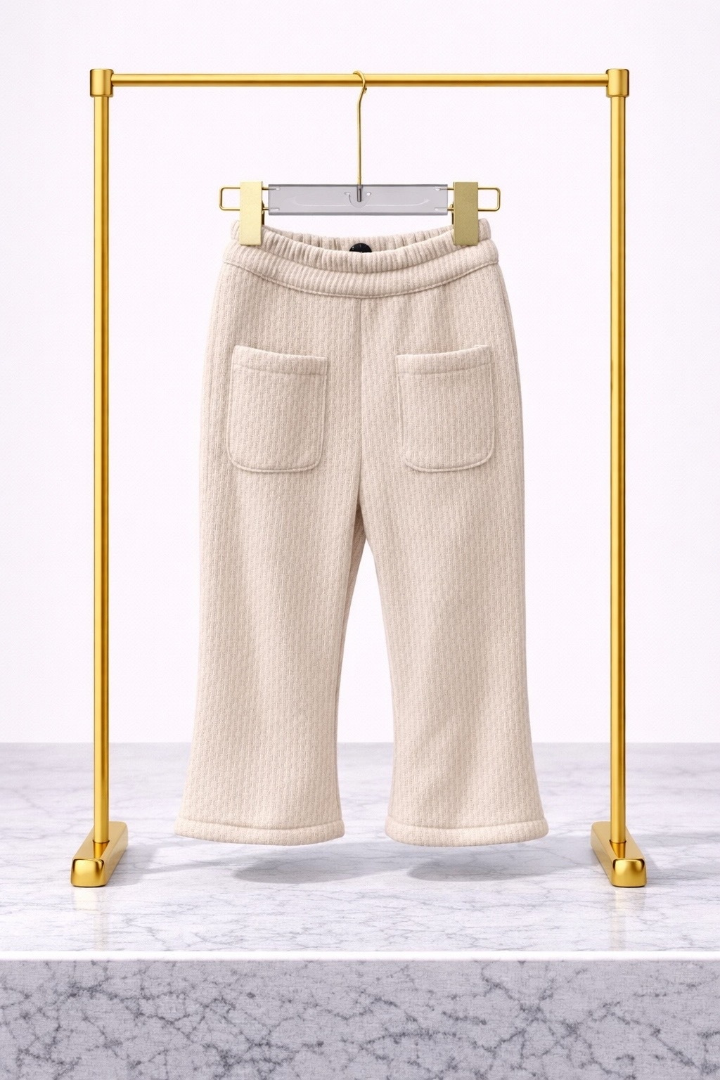 Детские брюки в рубчик с карманами