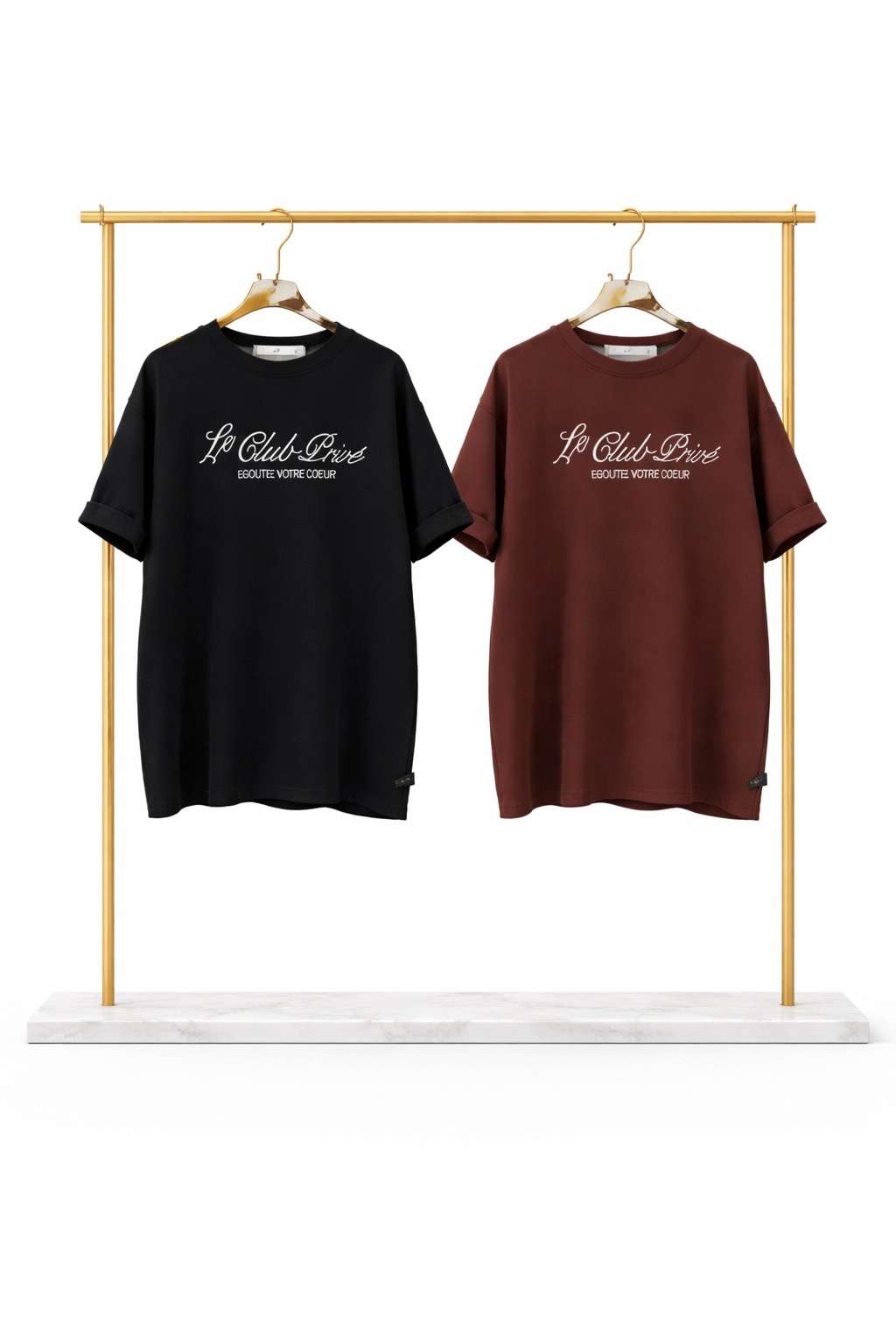 Футболка Le Club Privé (чёрная и коричневая)