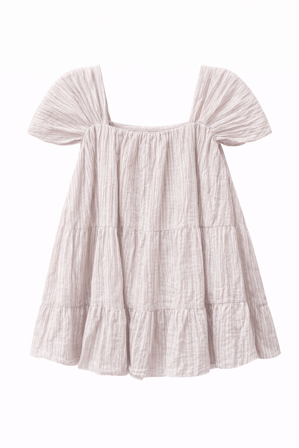 Платье (светлое, с оборками)