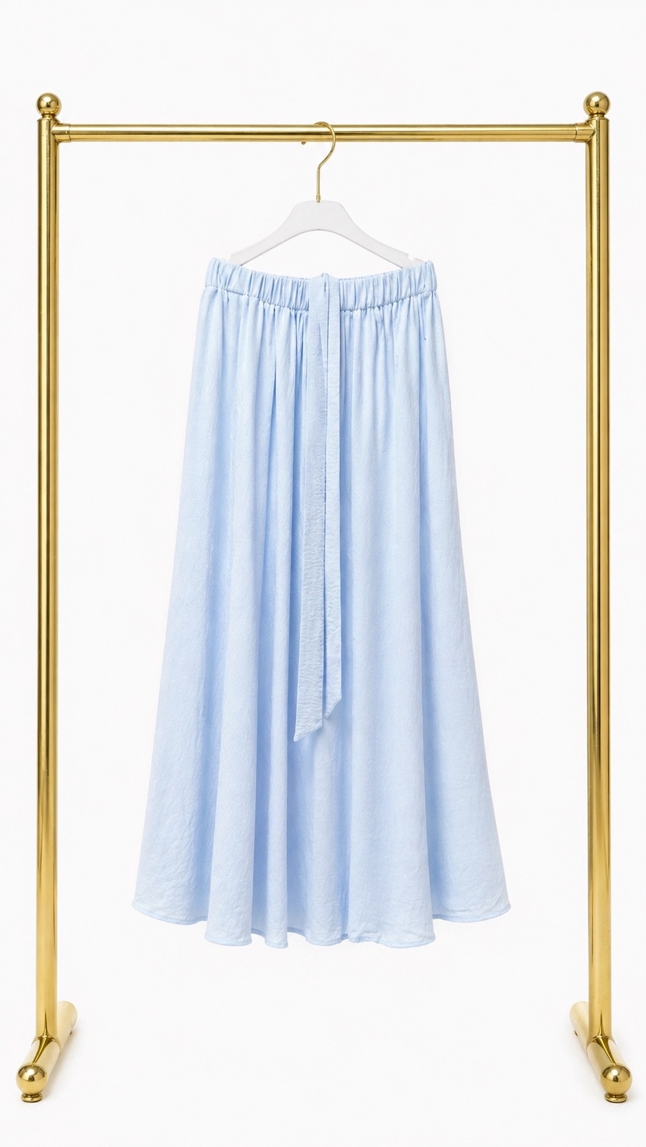 Голубые брюки миди