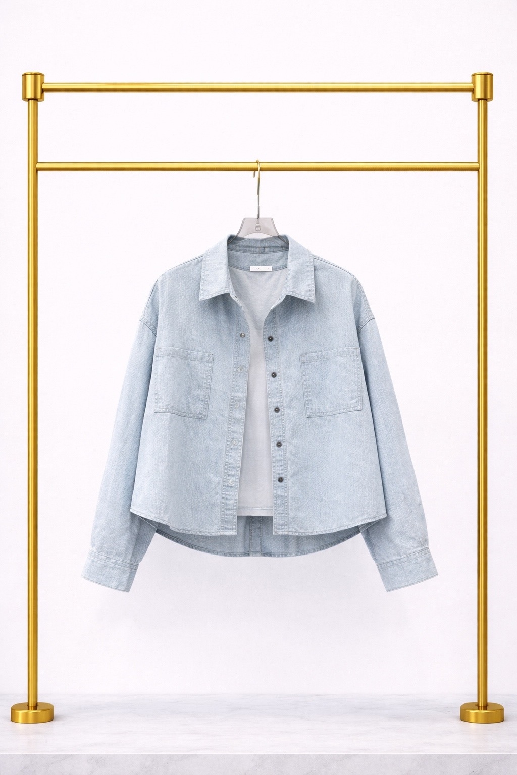 Хлопковая рубашка (голубая)