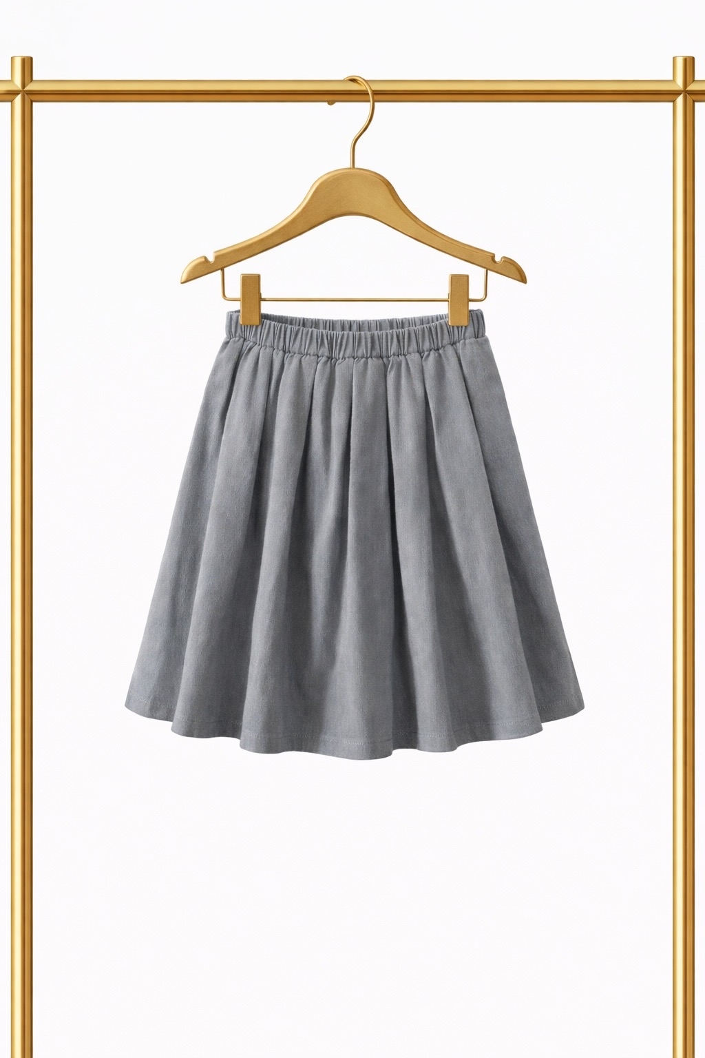 Юбка-шорты (серая, расклешённая)