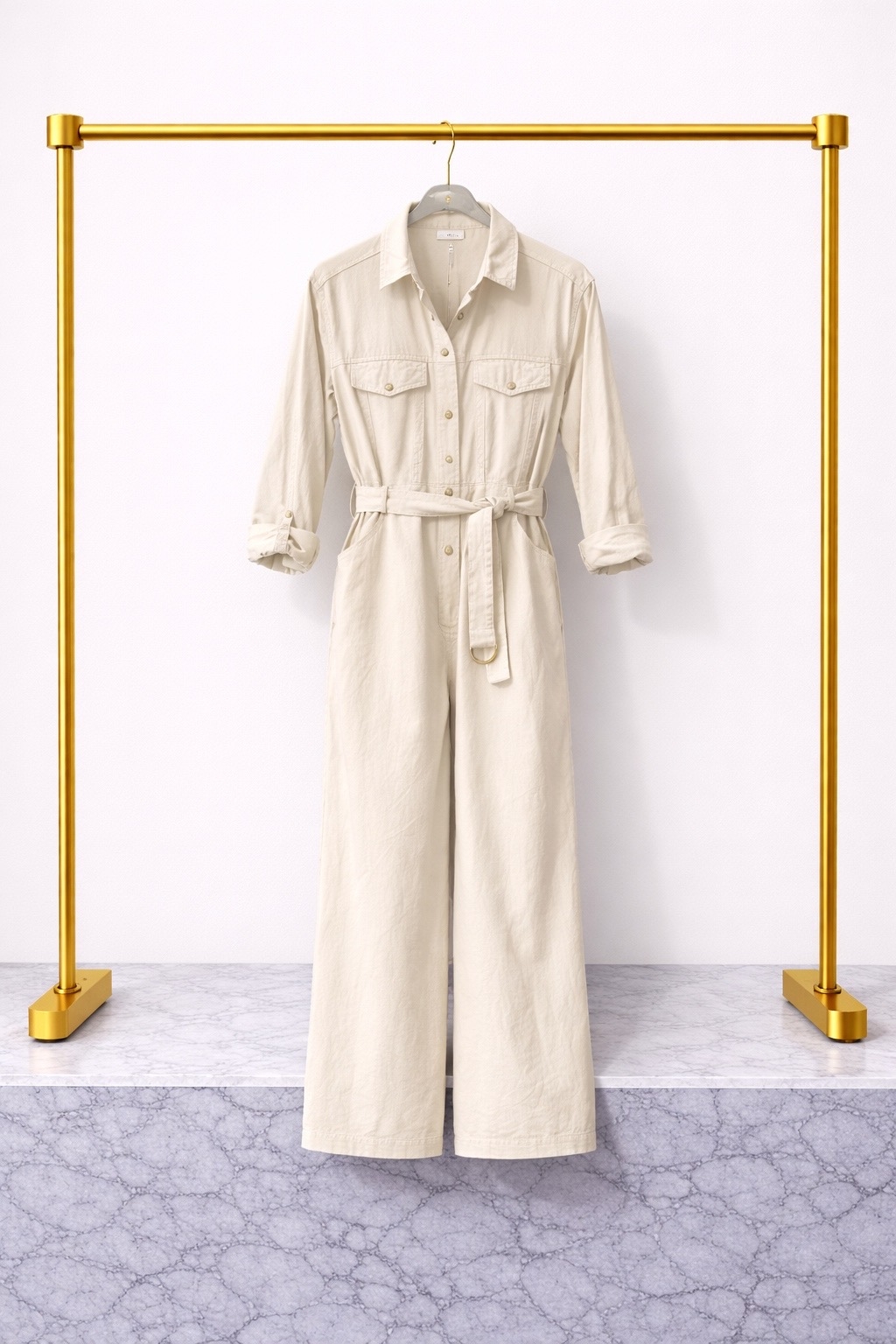 Женский комбинезон (бежевый)