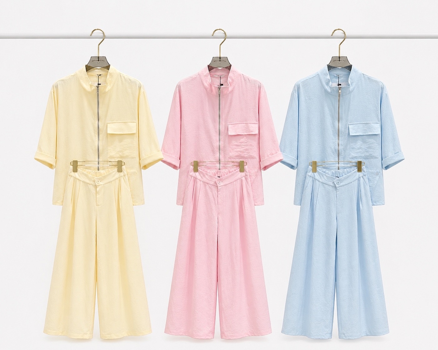 Костюм (рубашка + брюки) пастельных оттенков