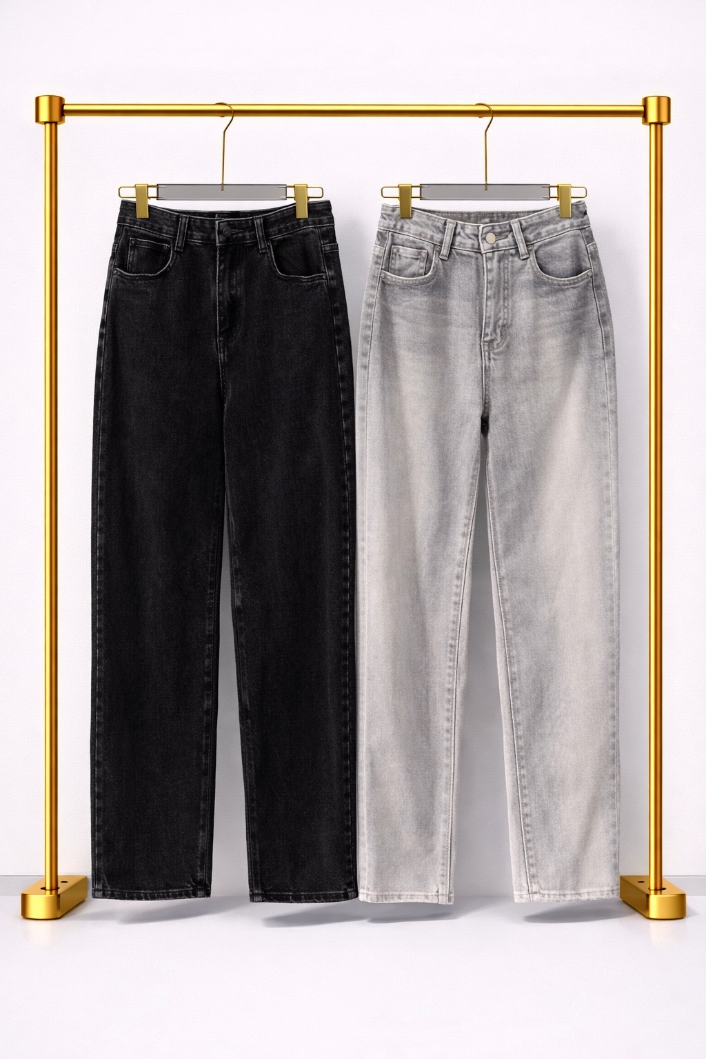 Женские джинсы (чёрные и серые)