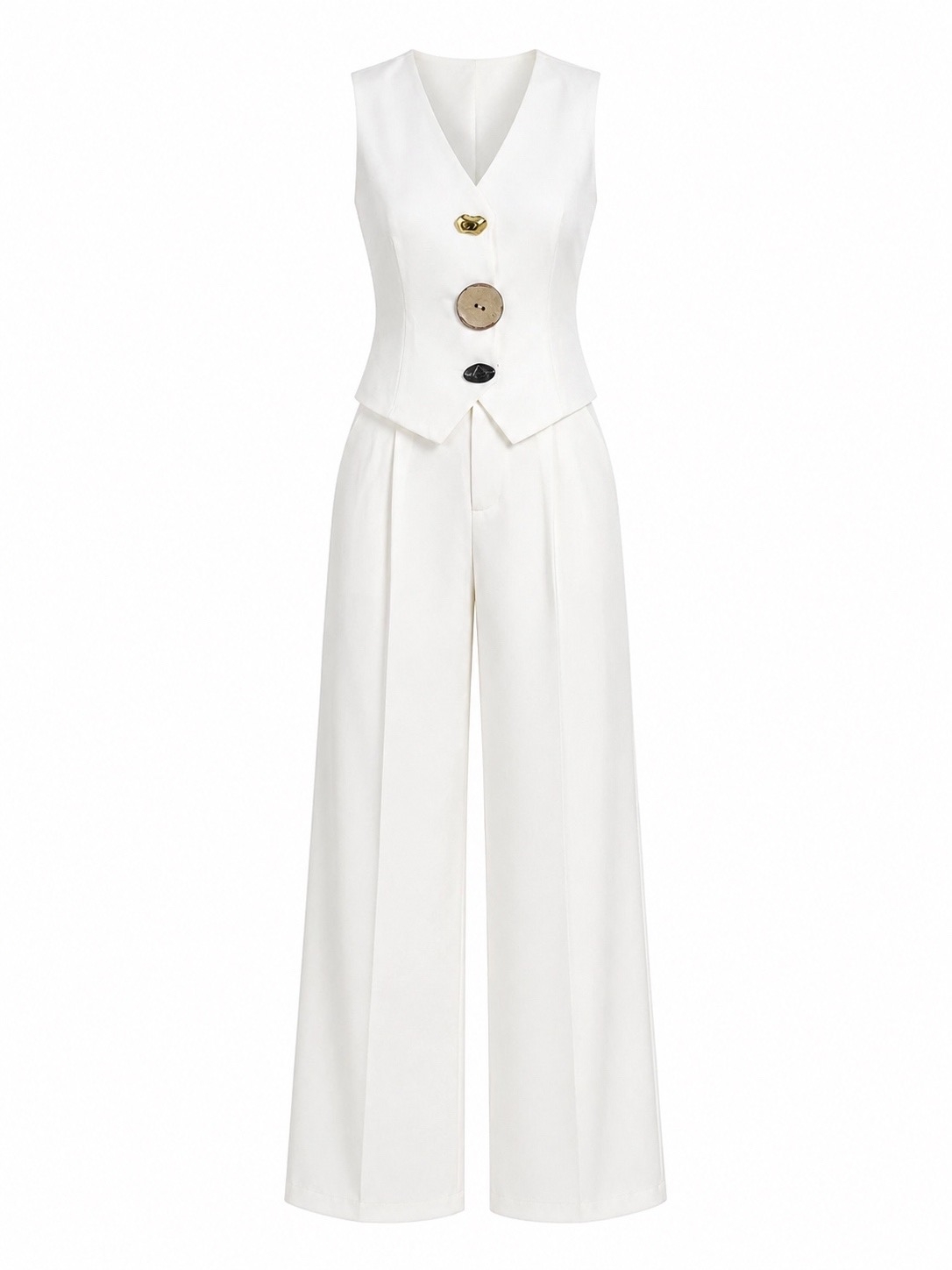 Костюм с жилетом (белый)