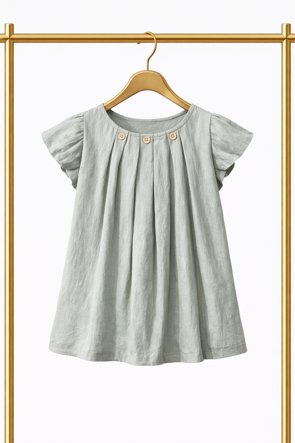 Блуза (оливковая с пуговицами)