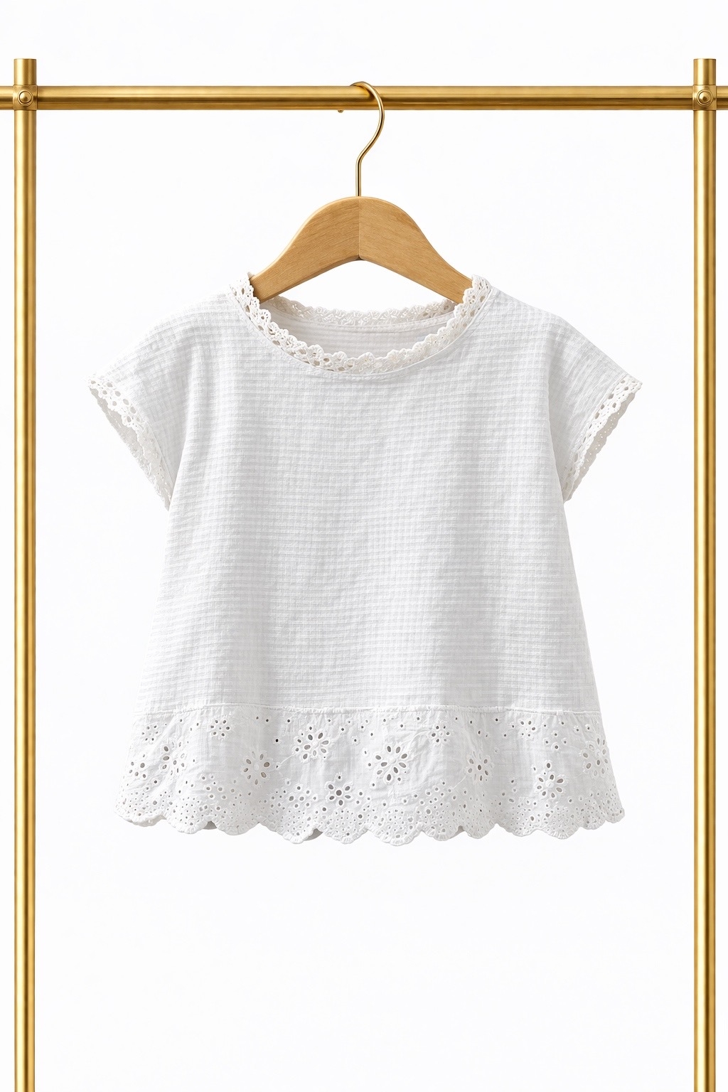 Майка (белая с кружевом)