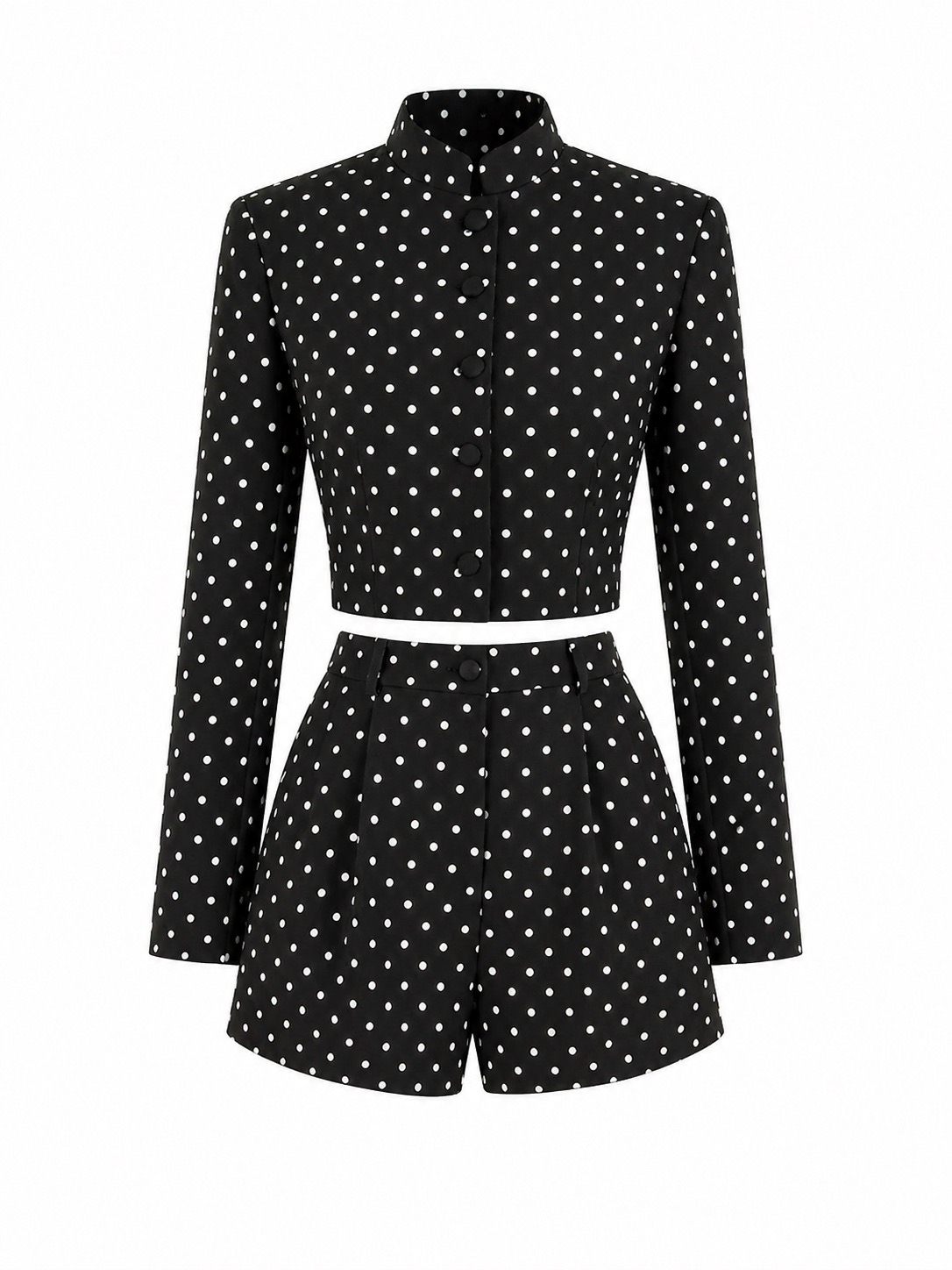 Костюм с шортами (в горох)