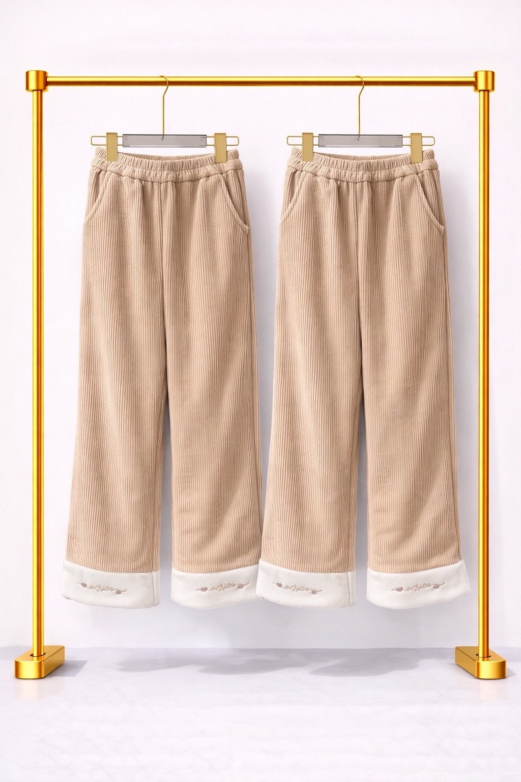 Детские брюки (бежевые, утеплённые)