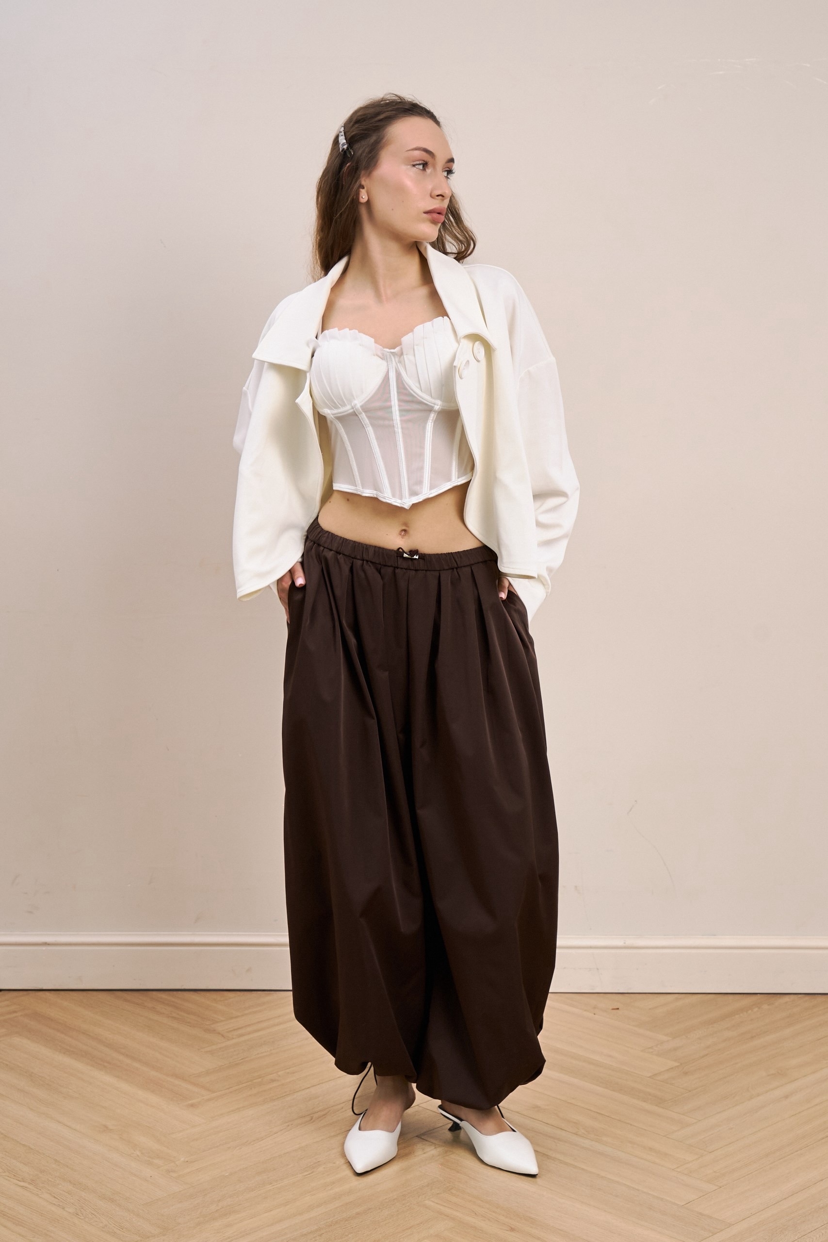 Укороченный жакет oversize